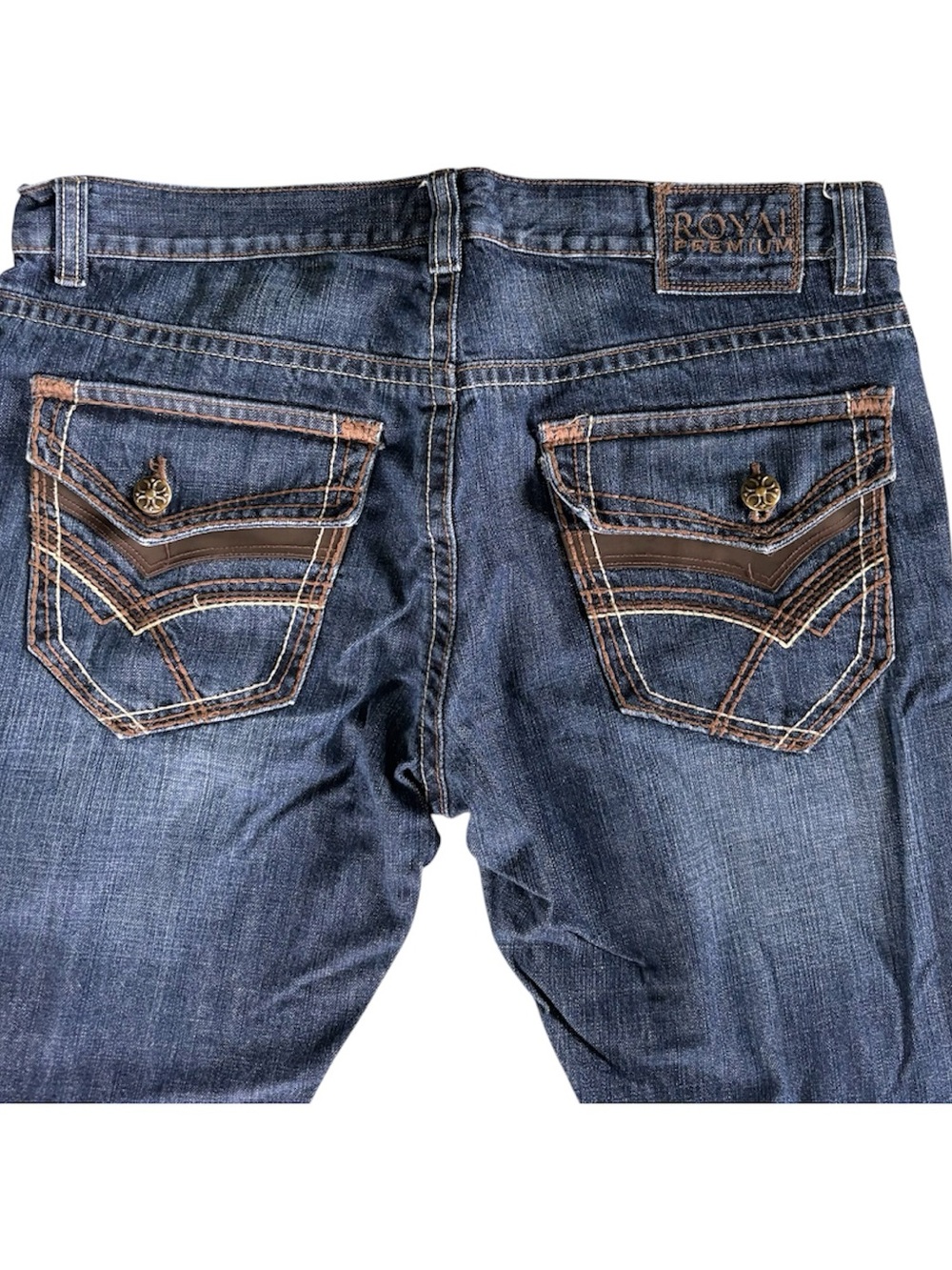 Royal Premium Men’s Relaxed Fit Dark Blue Denim Jeans